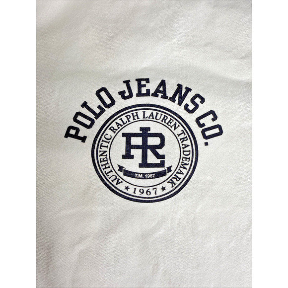 Polo Ralph Lauren Men's XL White Full Zip Bomber Jacket Preppy Vintage Y2K - Picture 2 of 6